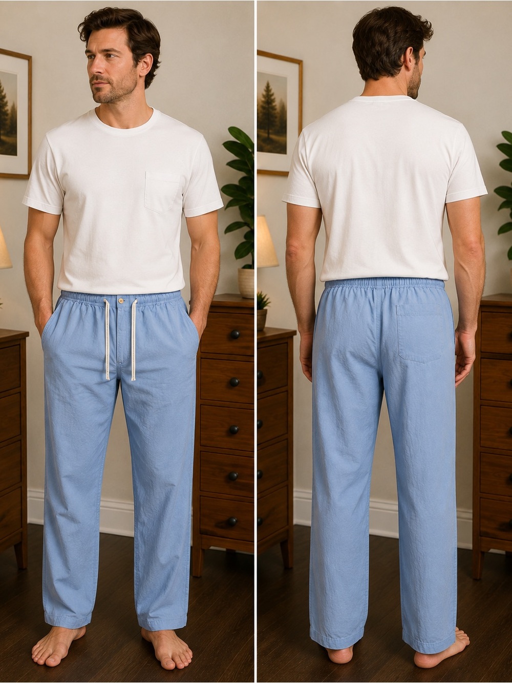 Men's CTF Light Blue Drawstring Lounge Pants size 40